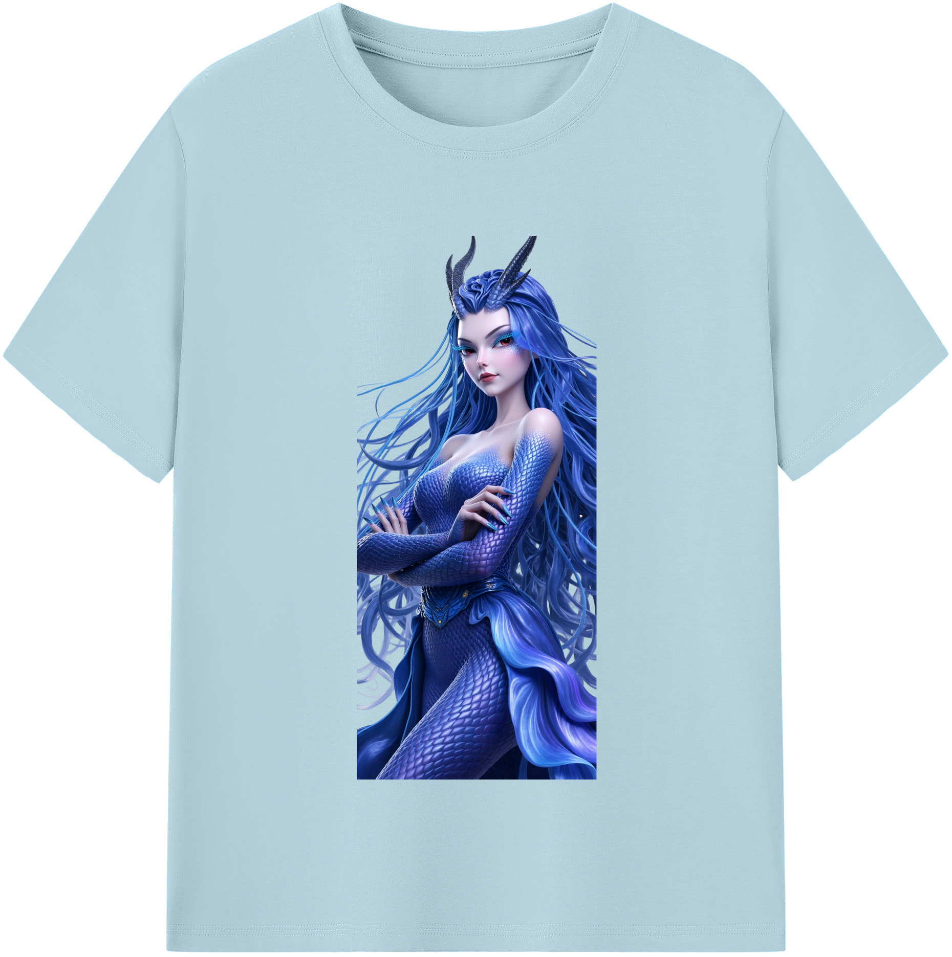 （画像用） Ne Zha 2 ナタ 魔童の大暴れ 綿100％半袖Tシャツ（フロントプリント）